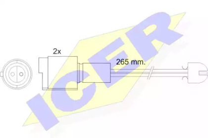 Сигнализатор, износ тормозных колодок ICER 610089 E C